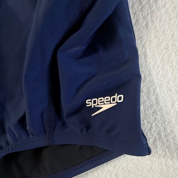 Speedo PowerFLEX One Piece Swimsuit Women's 4 Navy Blue Racerback NWT 7235031434 - Picture 7 of 9